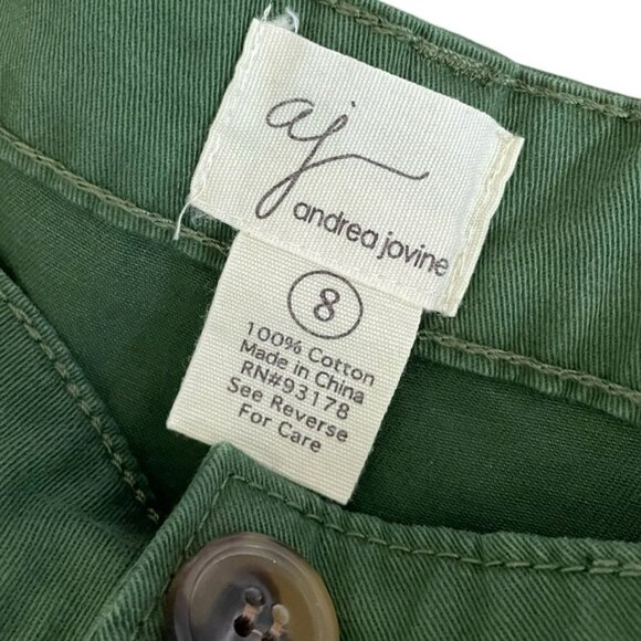 Andrea Jovine Shorts green 3" inseam size 8 - Picture 3 of 5